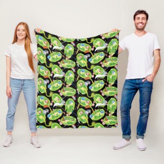 RICK AND MORTY™ | Falling Through Portals Pattern Fleece Blanket