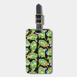 RICK AND MORTY™   Falling Through Portals Pattern Luggage Tag