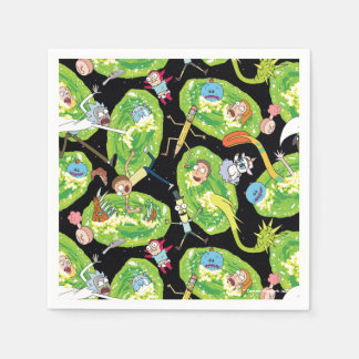RICK AND MORTY™ | Falling Through Portals Pattern Napkin