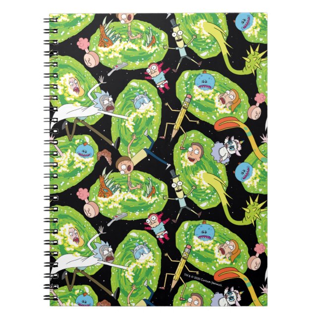 RICK AND MORTY™ | Falling Through Portals Pattern Notebook (Front)