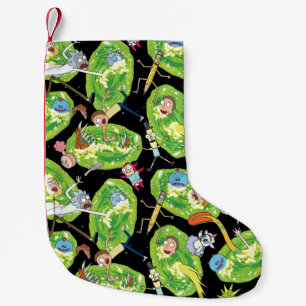 RICK AND MORTY™   Falling Through Portals Pattern Small Christmas Stocking