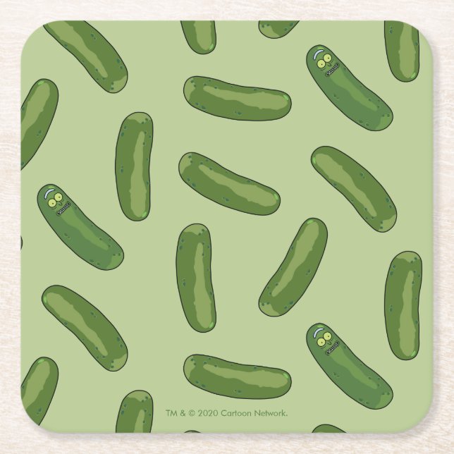 RICK AND MORTY™ | Flip The Pickle Square Paper Coaster (Front)
