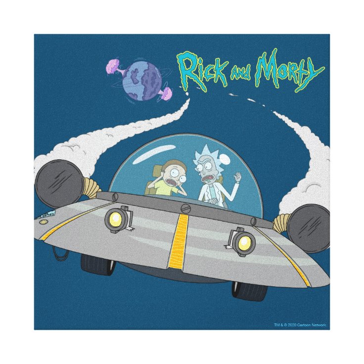 RICK AND MORTY™ | Flying Off In Space Ship Canvas Print | Zazzle RICK AND MORTY™ | Flying Off In Space Ship Canvas Print | Zazzle