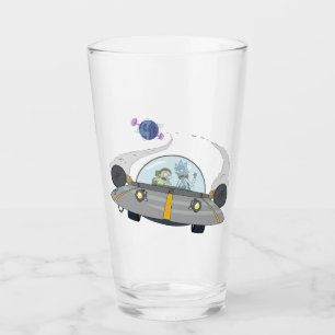 RICK AND MORTY™ Flying Off In Space Ship Glass