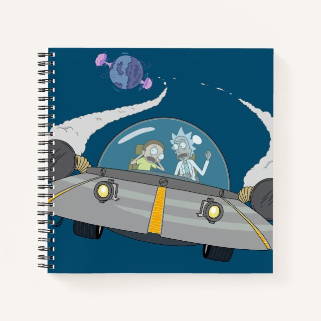 RICK AND MORTY™ | Flying Off In Space Ship Notebook (Front)