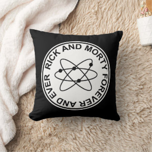 Rick and Morty Forever and Ever Atomic Badge Cushion