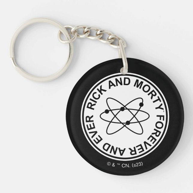 Rick and Morty Forever and Ever Atomic Badge Key Ring (Front)