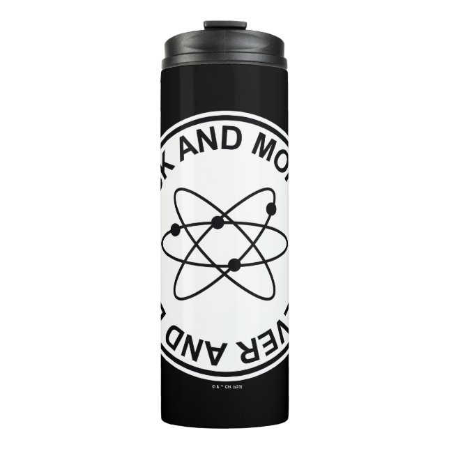 Rick and Morty Forever and Ever Atomic Badge Thermal Tumbler (Front)