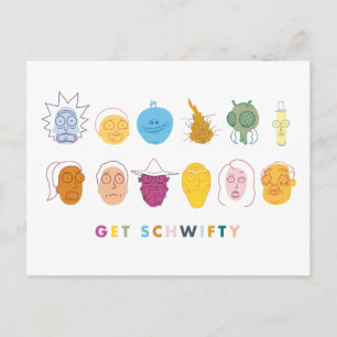 RICK AND MORTY™   Get Schwifty Invitation Postcard