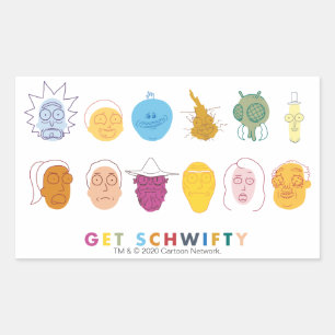 RICK AND MORTY™ Get Schwifty Rectangular Sticker