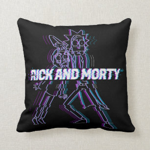 RICK AND MORTY™   Glitched Rick And Morty Cushion