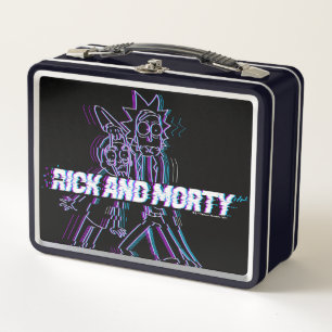 RICK AND MORTY™ Glitched Rick And Morty Metal Lunch Box