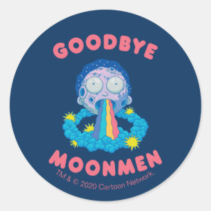 RICK AND MORTY™   Goodbye Moonmen Classic Round Sticker