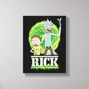 RICK AND MORTY™ Green Splash Canvas Print