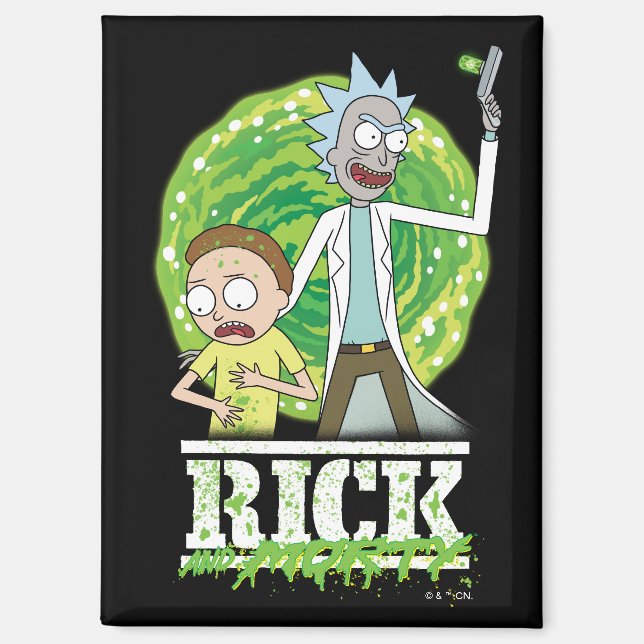 RICK AND MORTY™ | Green Splash Magnet (Front)