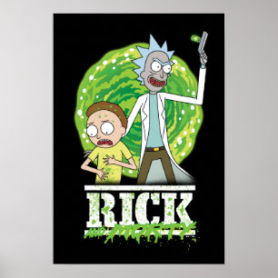 RICK AND MORTY™   Green Splash Poster