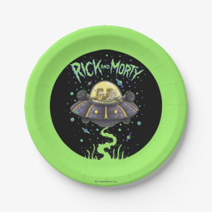RICK AND MORTY™   Illustrated Space Flight Graph Paper Plate