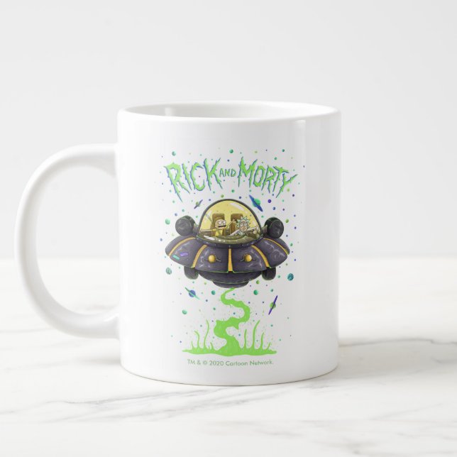 RICK AND MORTY™ | Illustrated Space Flight Graphic Large Coffee Mug (Left)