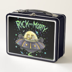 RICK AND MORTY™   Illustrated Space Flight Graphic Metal Lunch Box