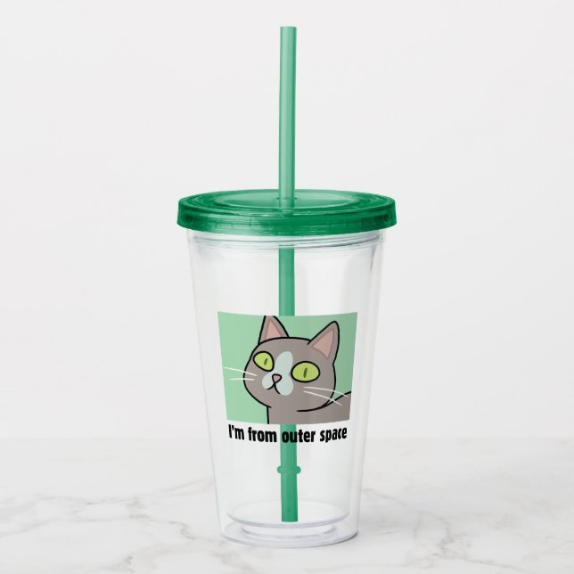 RICK AND MORTY™ | I'm From Outer Space Acrylic Tumbler (Front)