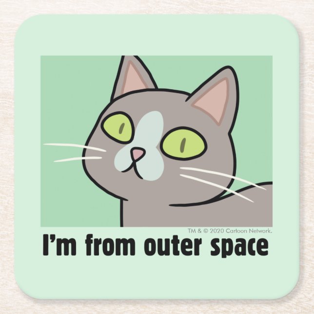 RICK AND MORTY™ | I'm From Outer Space Square Paper Coaster (Front)