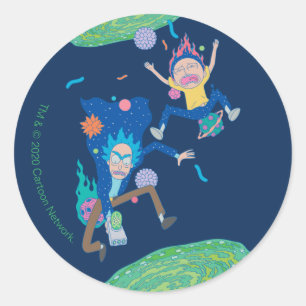 RICK AND MORTY™ Infected Portal Jump Classic Round Sticker