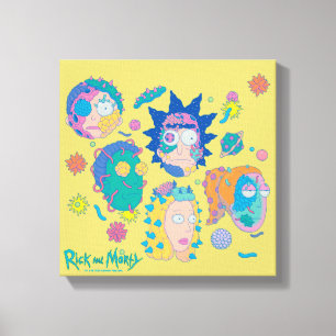 RICK AND MORTY™ Infected Smith Family Pattern Canvas Print