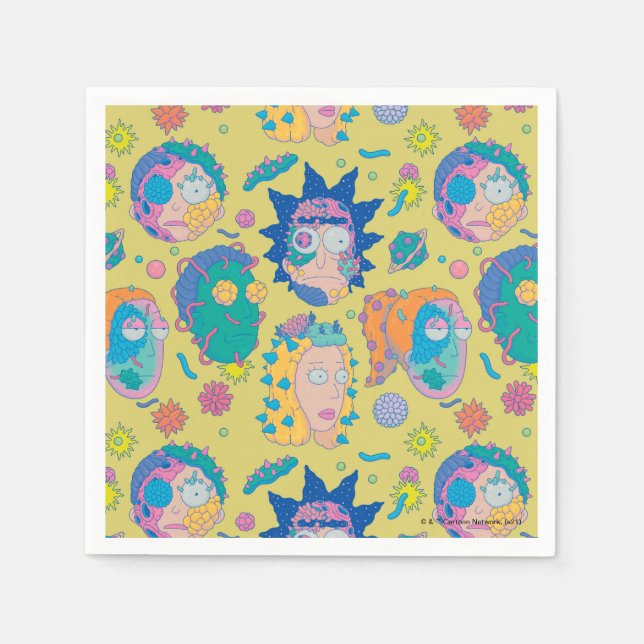 RICK AND MORTY™ | Infected Smith Family Pattern Napkin (Front)