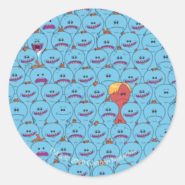 RICK AND MORTY™ | Kirkland Mr. Meeseeks Classic Round Sticker (Front)