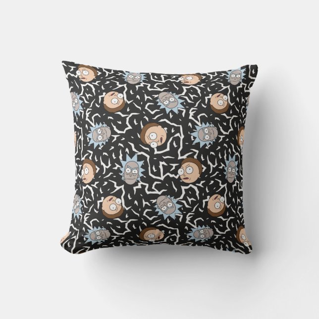 Rick and Morty Lightning Pattern Cushion (Front)