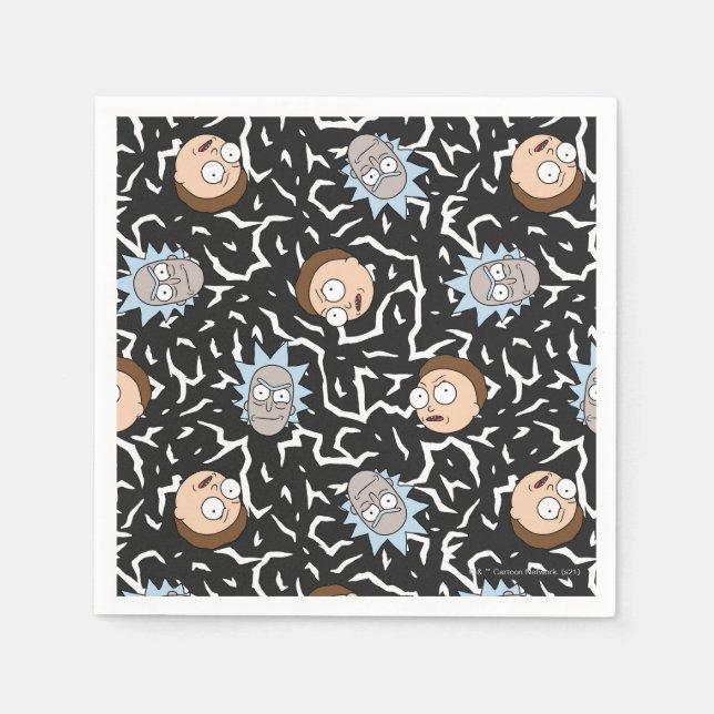 Rick and Morty Lightning Pattern Napkin (Front)