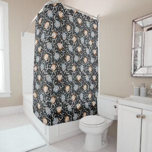 Rick and Morty Lightning Pattern Shower Curtain