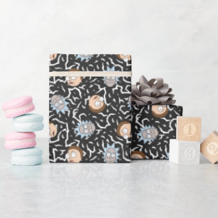 Rick and Morty Lightning Pattern Wrapping Paper
