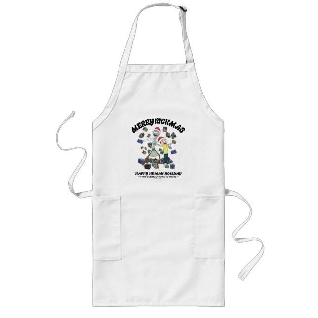 Rick and Morty | Merry Rickmas Presents Long Apron (Front)
