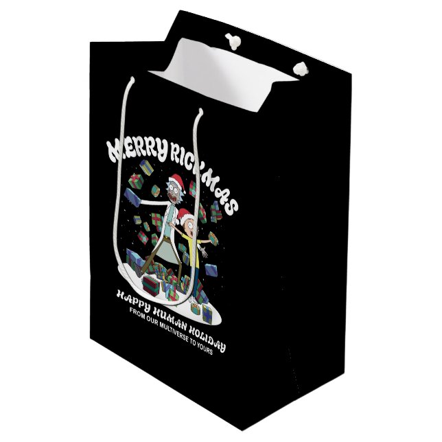 Rick and Morty | Merry Rickmas Presents Medium Gift Bag (Front Angled)