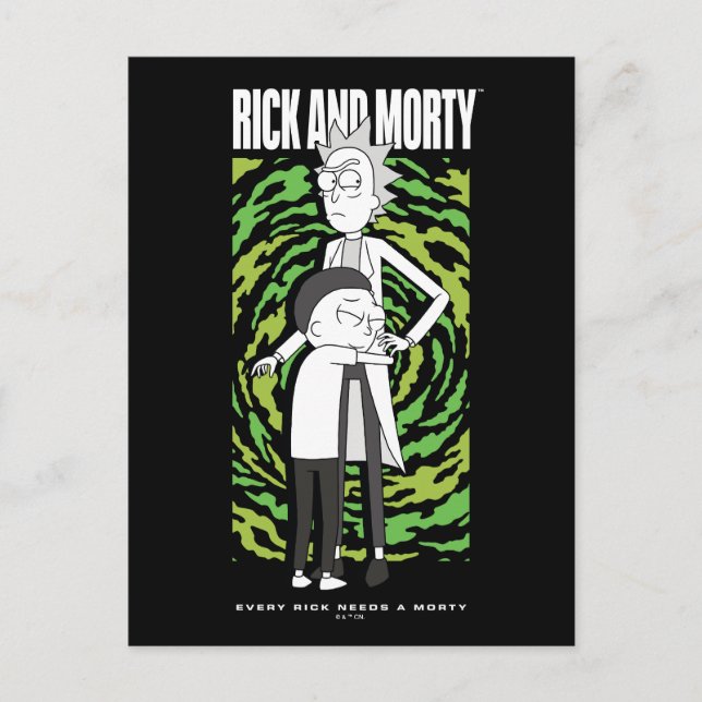 RICK AND MORTY™ | Morty Hugging Rick Postcard (Front)