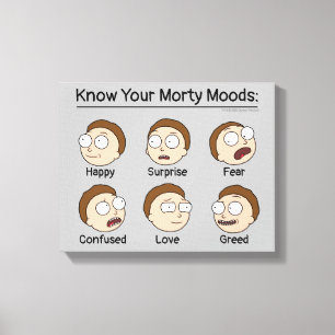 RICK AND MORTY™ Morty's Moods Canvas Print