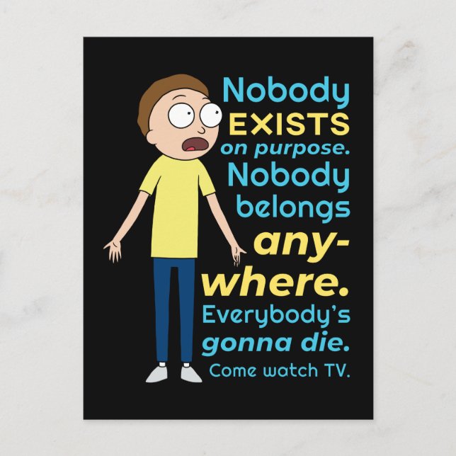 RICK AND MORTY™ | Nobody Exists On Purpose Invitation Postcard (Front)