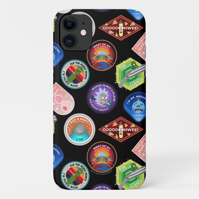 RICK AND MORTY™ | Outer Space Patches Pattern Case-Mate iPhone Case (Back)