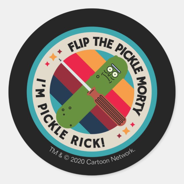 RICK AND MORTY™ | Outer Space Patches Pattern Classic Round Sticker (Front)