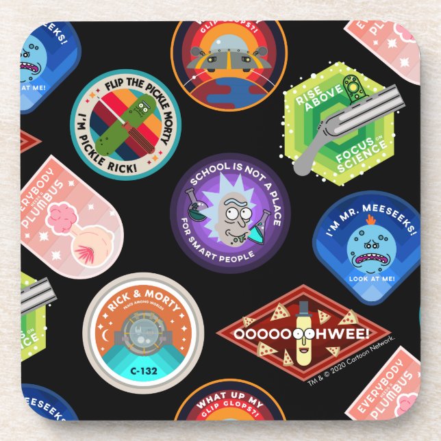 RICK AND MORTY™ | Outer Space Patches Pattern Coaster (Front)