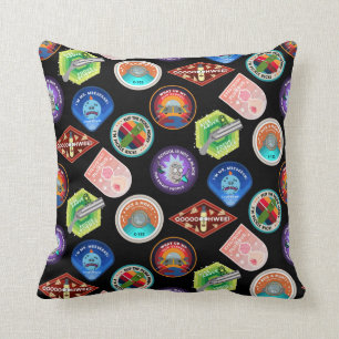 RICK AND MORTY™   Outer Space Patches Pattern Cushion