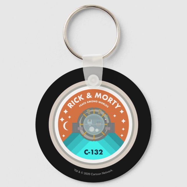 RICK AND MORTY™ | Outer Space Patches Pattern Key Ring (Front)