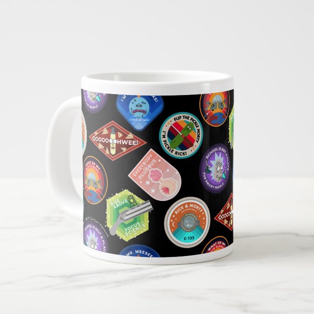 RICK AND MORTY™ | Outer Space Patches Pattern Large Coffee Mug (Front Left)