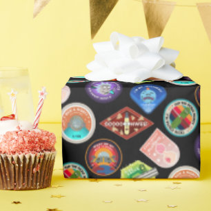 RICK AND MORTY™   Outer Space Patches Pattern Wrapping Paper