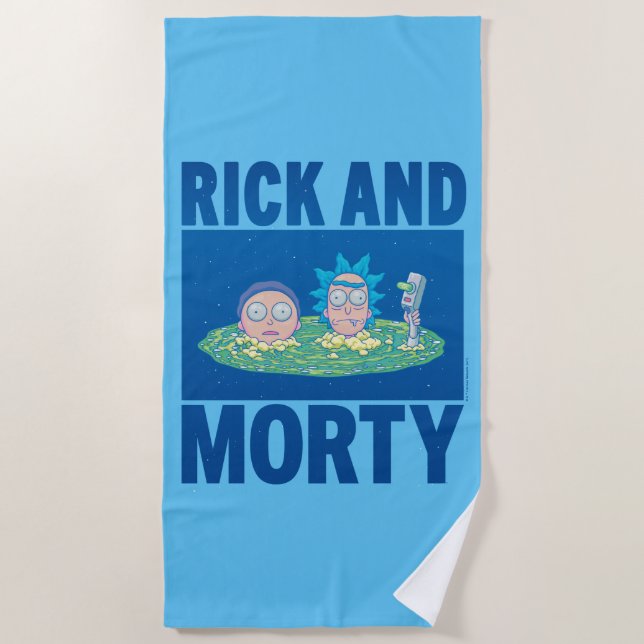 RICK AND MORTY™ | Peeking Through Portal Beach Towel (Front)
