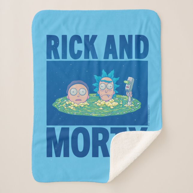 RICK AND MORTY™ | Peeking Through Portal Sherpa Blanket (Front)