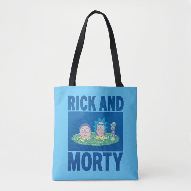 RICK AND MORTY™ | Peeking Through Portal Tote Bag (Front)