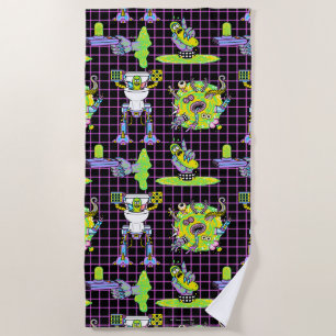 RICK AND MORTY™   Pickle Rick Portal Pattern Beach Towel