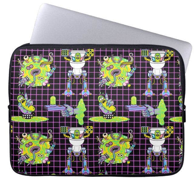 RICK AND MORTY™ | Pickle Rick Portal Pattern Laptop Sleeve (Front)